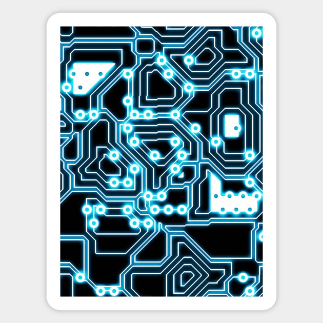 Electron - glowing circuits Sticker by BonniePhantasm